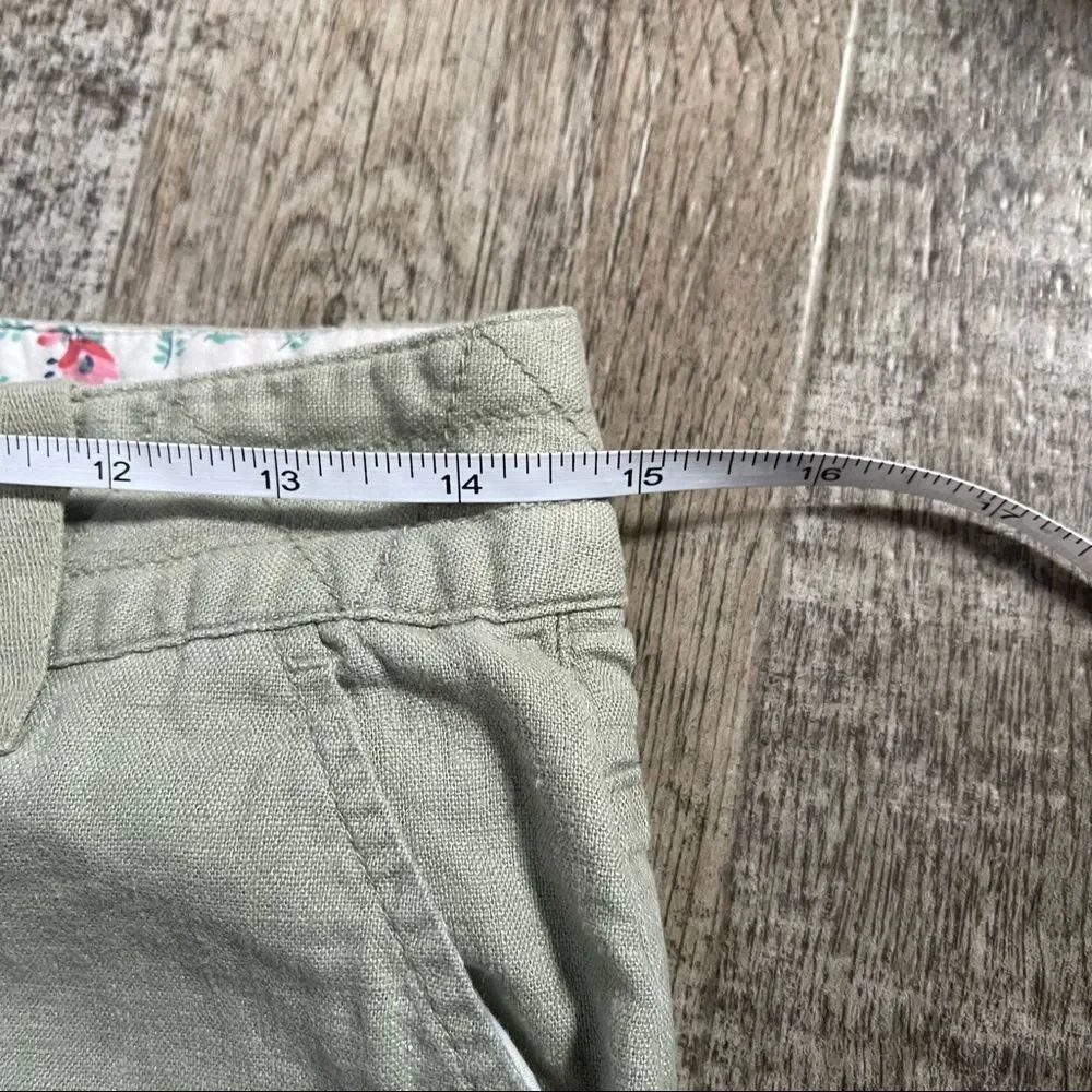 EUC Big Girls size 16 Ralph Lauren Linen Pants Light khaki green